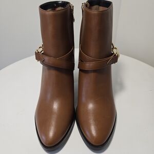 Burberry Brown Leather Ankle Boots, Size: EU39/US 9